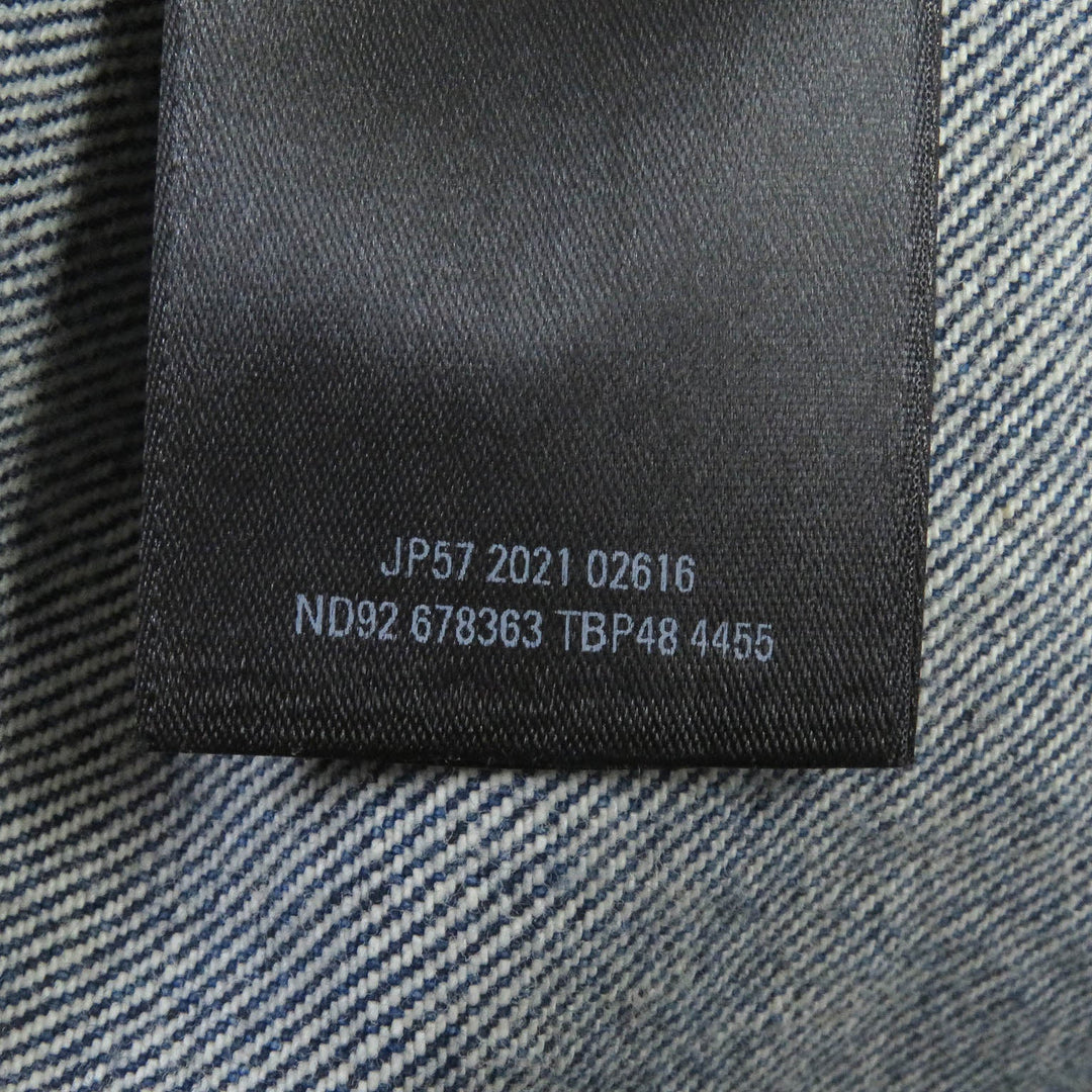 BALENCIAGA Long sleeve shirt 678363 Main: 100% cotton, Part: 100% polyester Indigo blue mens S Used Authentic