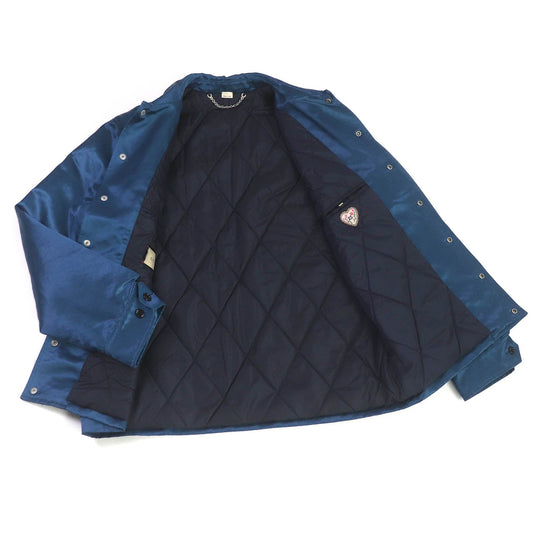 GUCCI Blouson 645702 Outer: 70% cotton, Outer: 30% rayon, Lining: 100% nylon, Part: 68% wool, Part: 32% rayon blue mens 48 Used Authentic