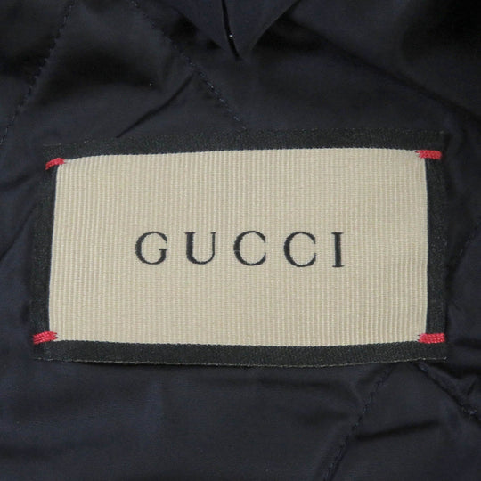 GUCCI Blouson 645702 Outer: 70% cotton, Outer: 30% rayon, Lining: 100% nylon, Part: 68% wool, Part: 32% rayon blue mens 48 Used Authentic