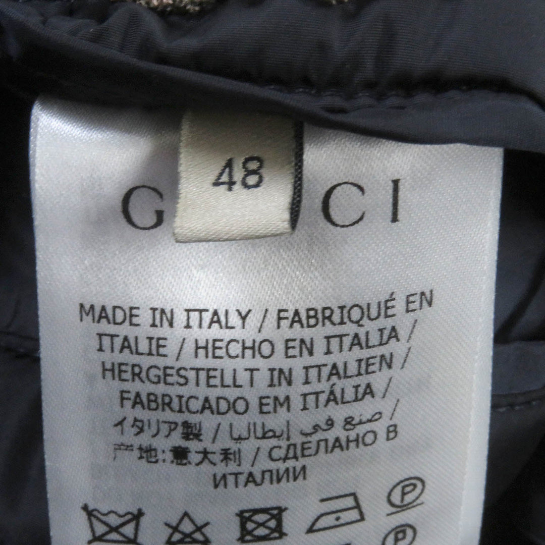 GUCCI Blouson 645702 Outer: 70% cotton, Outer: 30% rayon, Lining: 100% nylon, Part: 68% wool, Part: 32% rayon blue mens 48 Used Authentic