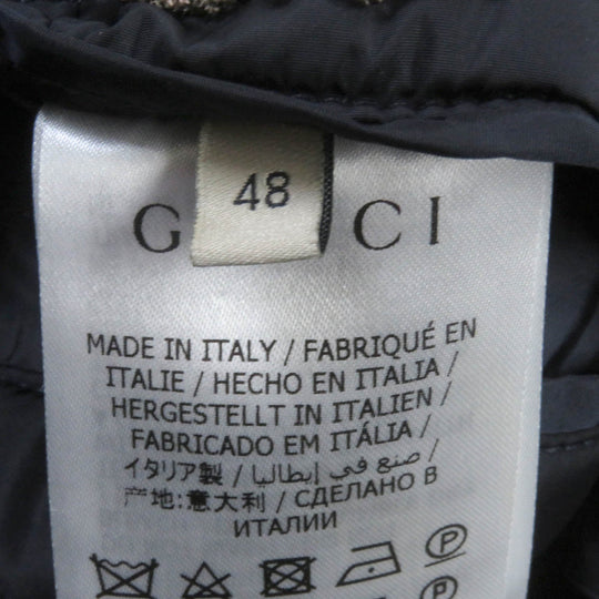 GUCCI Blouson 645702 Outer: 70% cotton, Outer: 30% rayon, Lining: 100% nylon, Part: 68% wool, Part: 32% rayon blue mens 48 Used Authentic