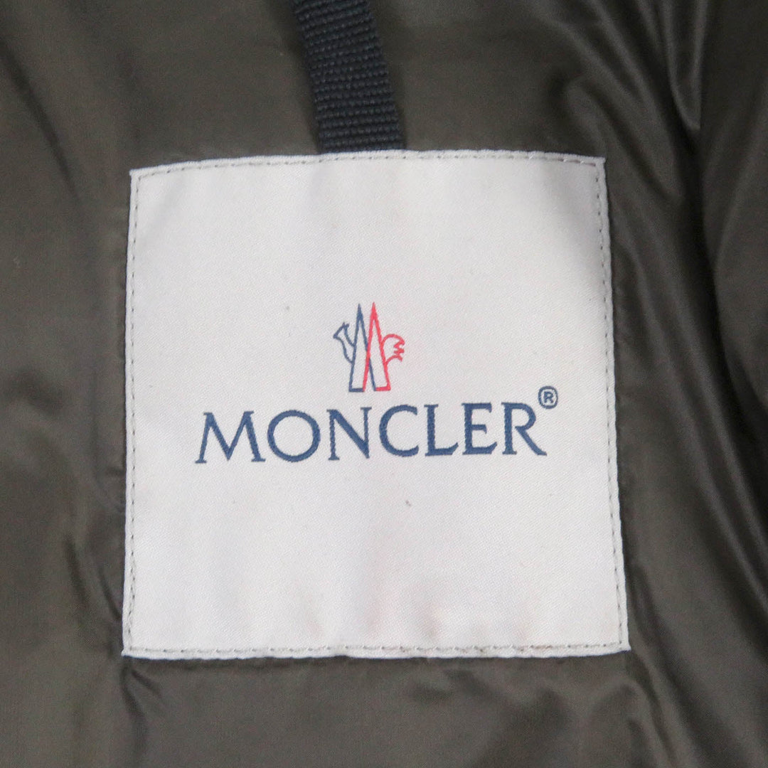 MONCLER Down jacket Outer: goat leather, Lining: 100% nylon, Part: 100% wool, Filling: 90% down, Filling: 10% feather Brown LEFRANC GIUBBOTTO mens 2 Used Authentic