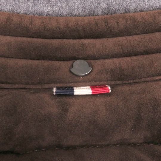 MONCLER Down jacket Outer: goat leather, Lining: 100% nylon, Part: 100% wool, Filling: 90% down, Filling: 10% feather Brown LEFRANC GIUBBOTTO mens 2 Used Authentic