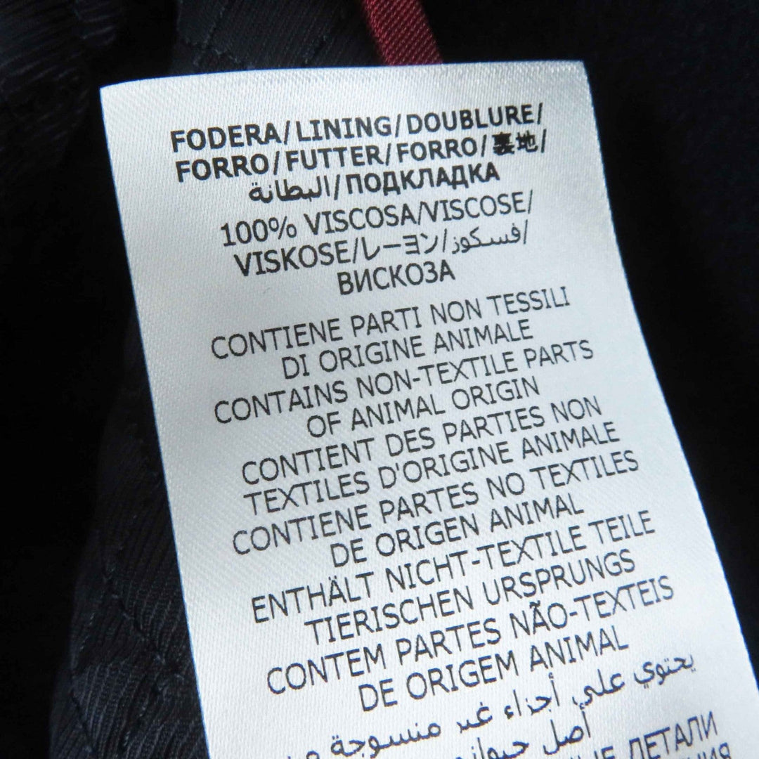 GUCCI Chester coat 669525 Outer: 98% wool, Outer: 2% nylon, Filling: 100% polyester, Lining: 100% rayon, Leather part: sheepskin Navy Women 38 Used Authentic