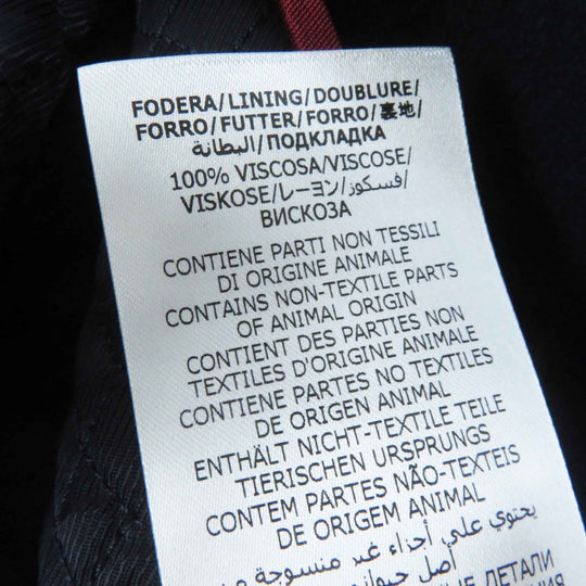 GUCCI Chester coat 669525 Outer: 98% wool, Outer: 2% nylon, Filling: 100% polyester, Lining: 100% rayon, Leather part: sheepskin Navy Women 38 Used Authentic