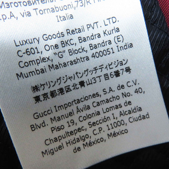 GUCCI Chester coat 669525 Outer: 98% wool, Outer: 2% nylon, Filling: 100% polyester, Lining: 100% rayon, Leather part: sheepskin Navy Women 38 Used Authentic