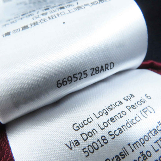 GUCCI Chester coat 669525 Outer: 98% wool, Outer: 2% nylon, Filling: 100% polyester, Lining: 100% rayon, Leather part: sheepskin Navy Women 38 Used Authentic