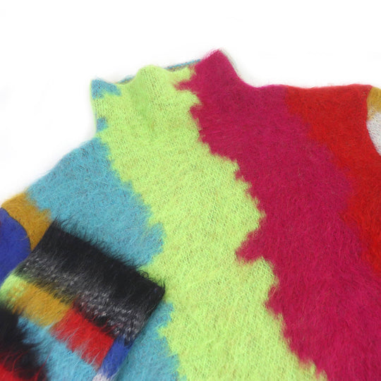 DOLCE&GABBANA sweater GXH41T Main: 64% mohair, Main: 29% polyamide, Main: 7% wool multicolor mens S Used Authentic