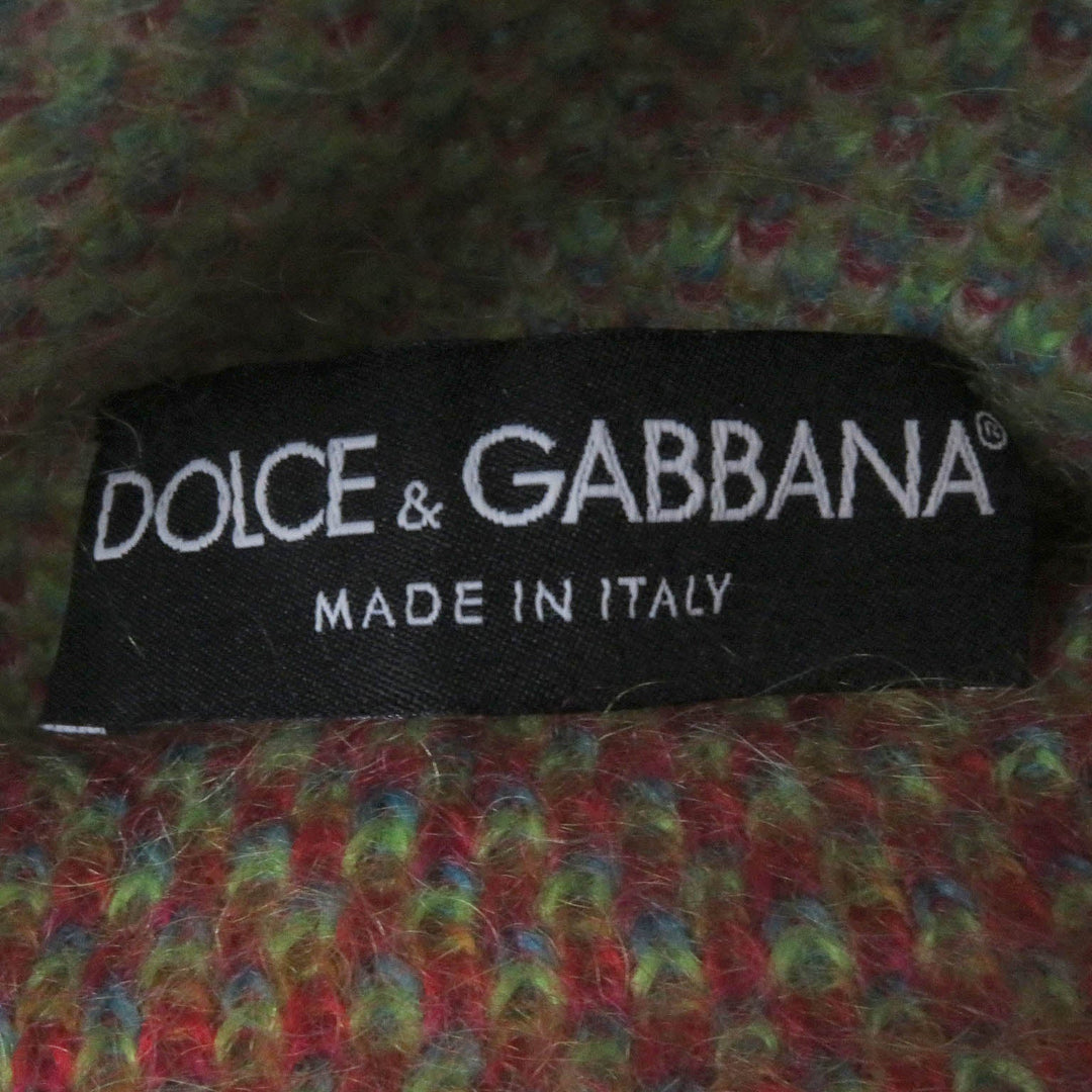 DOLCE&GABBANA sweater GXH41T Main: 64% mohair, Main: 29% polyamide, Main: 7% wool multicolor mens S Used Authentic