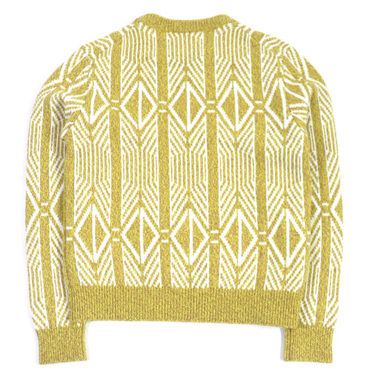 Dior HOMME sweater 313M650AT477 Main: 67% wool, Main: 33% polyester, Part: 100% rayon yellow CD Diamond Ski Capsule mens L Used Authentic