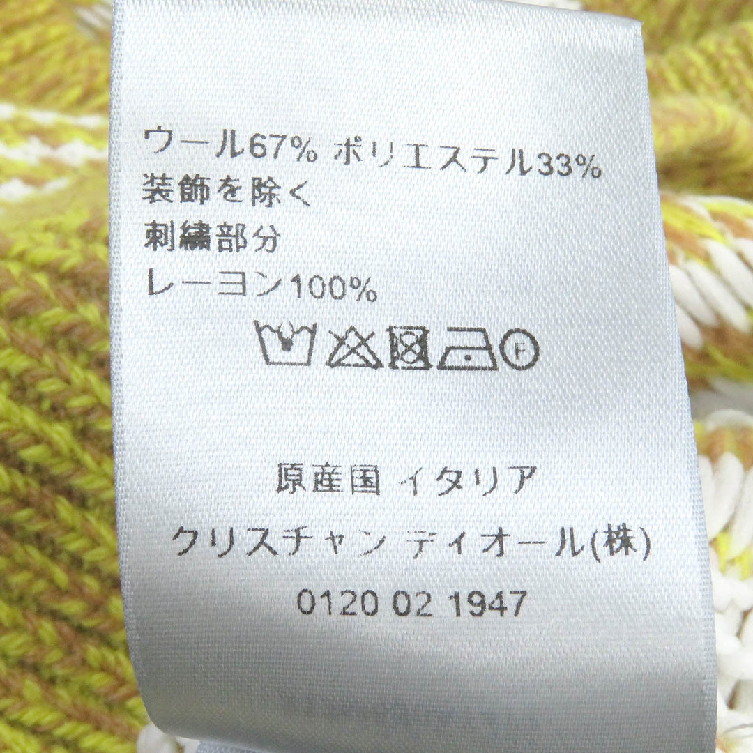 Dior HOMME sweater 313M650AT477 Main: 67% wool, Main: 33% polyester, Part: 100% rayon yellow CD Diamond Ski Capsule mens L Used Authentic