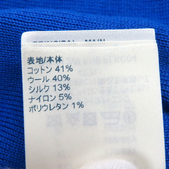 LOUIS VUITTON Jacket Outer material: 41% cotton, Outer material: 40% wool, Outer material: 13% silk, Outer material: 5% nylon, Outer material: 1% polyurethane Blue red Women Equivalent to S size Used Authentic