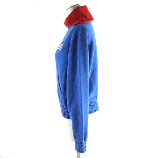 LOUIS VUITTON Jacket Outer material: 41% cotton, Outer material: 40% wool, Outer material: 13% silk, Outer material: 5% nylon, Outer material: 1% polyurethane Blue red Women Equivalent to S size Used Authentic