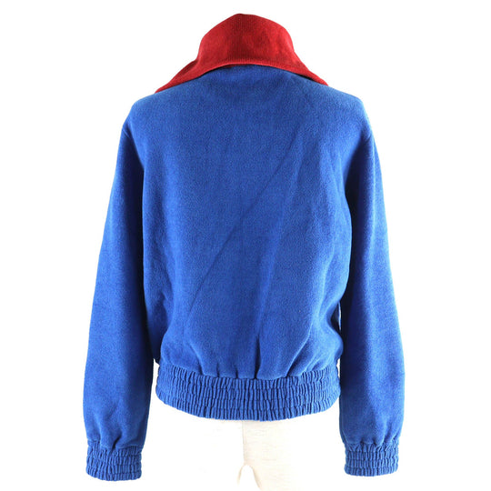 LOUIS VUITTON Jacket Outer material: 41% cotton, Outer material: 40% wool, Outer material: 13% silk, Outer material: 5% nylon, Outer material: 1% polyurethane Blue red Women Equivalent to S size Used Authentic