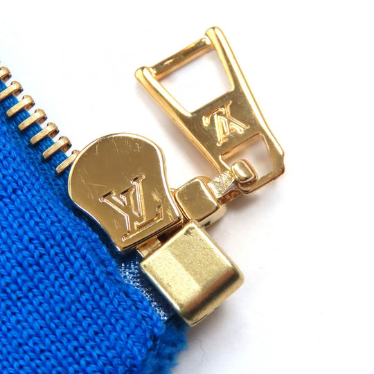 LOUIS VUITTON Jacket Outer material: 41% cotton, Outer material: 40% wool, Outer material: 13% silk, Outer material: 5% nylon, Outer material: 1% polyurethane Blue red Women Equivalent to S size Used Authentic