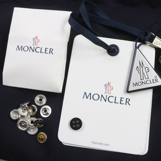 MONCLER Down jacket Outer: 100% wool, Part: 100% wool, Part: 100% wool, Lining: 100% nylon, Lining: 100% nylon Dark navy BESS mens 3 Used Authentic
