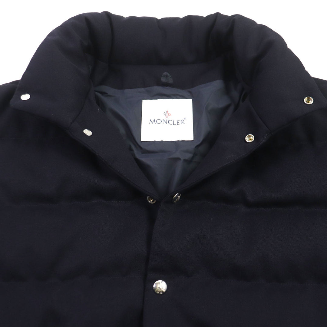 MONCLER Down jacket Outer: 100% wool, Part: 100% wool, Part: 100% wool, Lining: 100% nylon, Lining: 100% nylon Dark navy BESS mens 3 Used Authentic