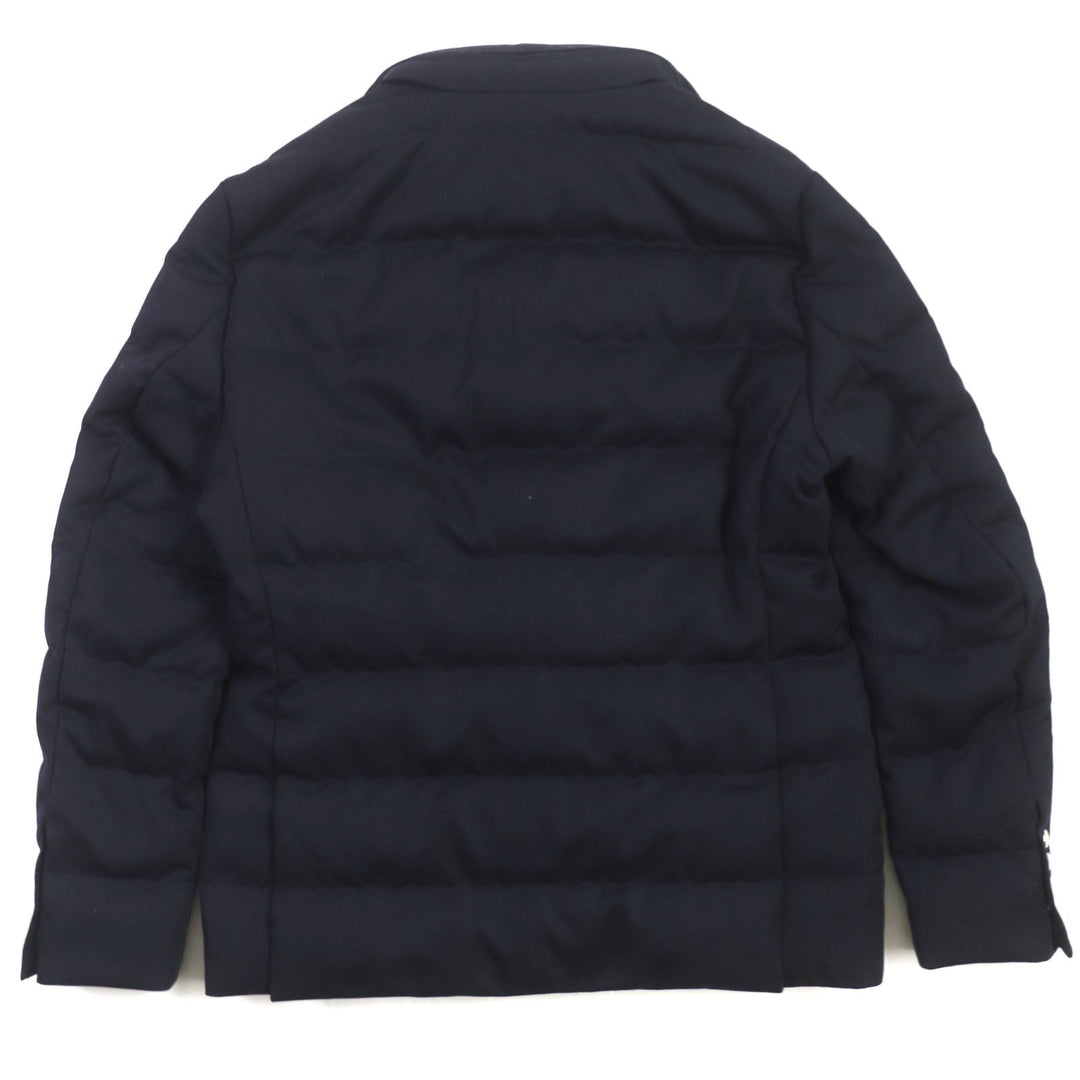 MONCLER Down jacket Outer: 100% wool, Part: 100% wool, Part: 100% wool, Lining: 100% nylon, Lining: 100% nylon Dark navy BESS mens 3 Used Authentic