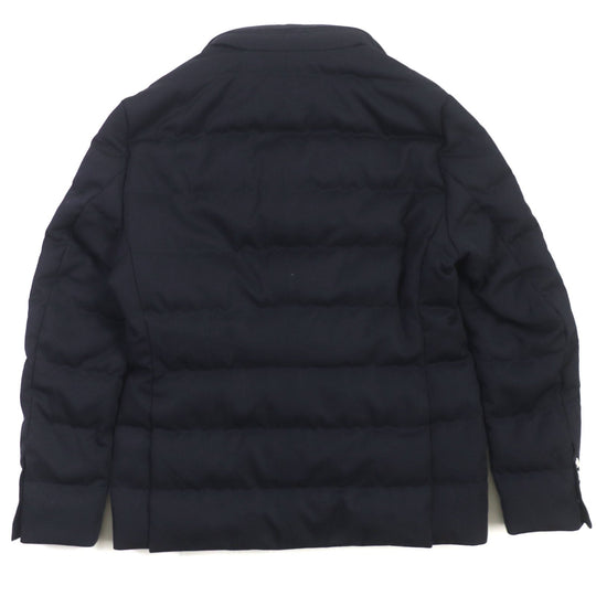 MONCLER Down jacket Outer: 100% wool, Part: 100% wool, Part: 100% wool, Lining: 100% nylon, Lining: 100% nylon Dark navy BESS mens 3 Used Authentic