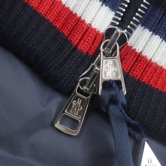 MONCLER Down jacket Outer: 100% wool, Part: 100% wool, Part: 100% wool, Lining: 100% nylon, Lining: 100% nylon Dark navy BESS mens 3 Used Authentic