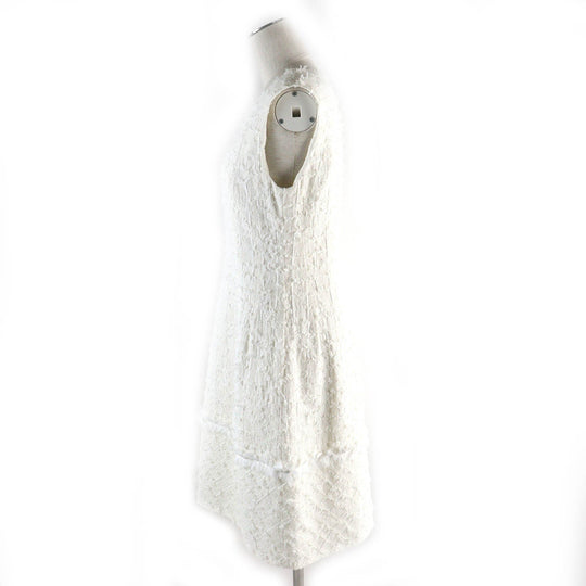 FOXEY one piece 35354 Outer material: 71% cotton, Outer material: 23% nylon, Outer material: 6% rayon, Lining: 100% cupra, Part: 100% polyester Ivory Vanilla Whip Women 42 Used Authentic