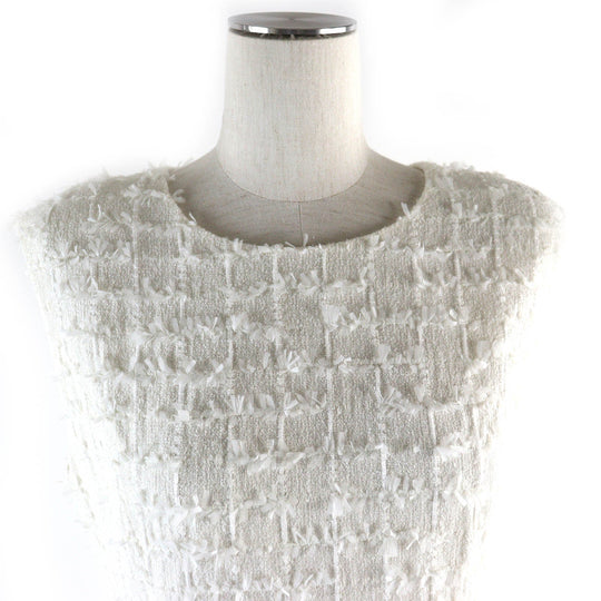 FOXEY one piece 35354 Outer material: 71% cotton, Outer material: 23% nylon, Outer material: 6% rayon, Lining: 100% cupra, Part: 100% polyester Ivory Vanilla Whip Women 42 Used Authentic
