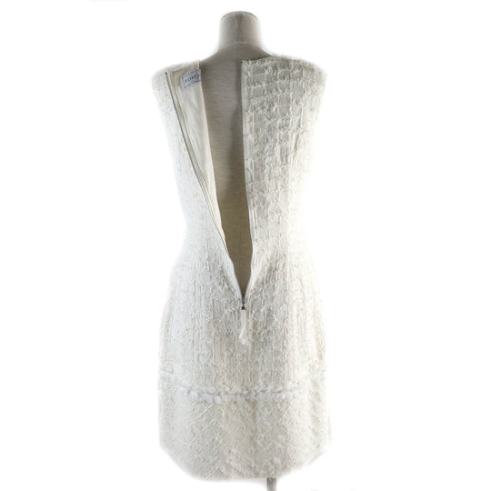 FOXEY one piece 35354 Outer material: 71% cotton, Outer material: 23% nylon, Outer material: 6% rayon, Lining: 100% cupra, Part: 100% polyester Ivory Vanilla Whip Women 42 Used Authentic