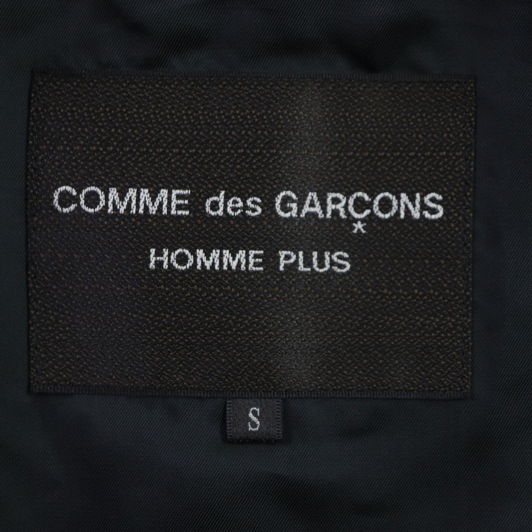 COMME des GARCONS HOMME PLUS trench coat Outer: 100% wool, Lining: 100% cupra black PK-C002 Wire Side Slit Wide mens S Used Authentic