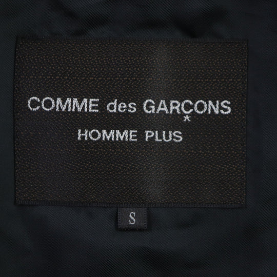 COMME des GARCONS HOMME PLUS trench coat Outer: 100% wool, Lining: 100% cupra black PK-C002 Wire Side Slit Wide mens S Used Authentic