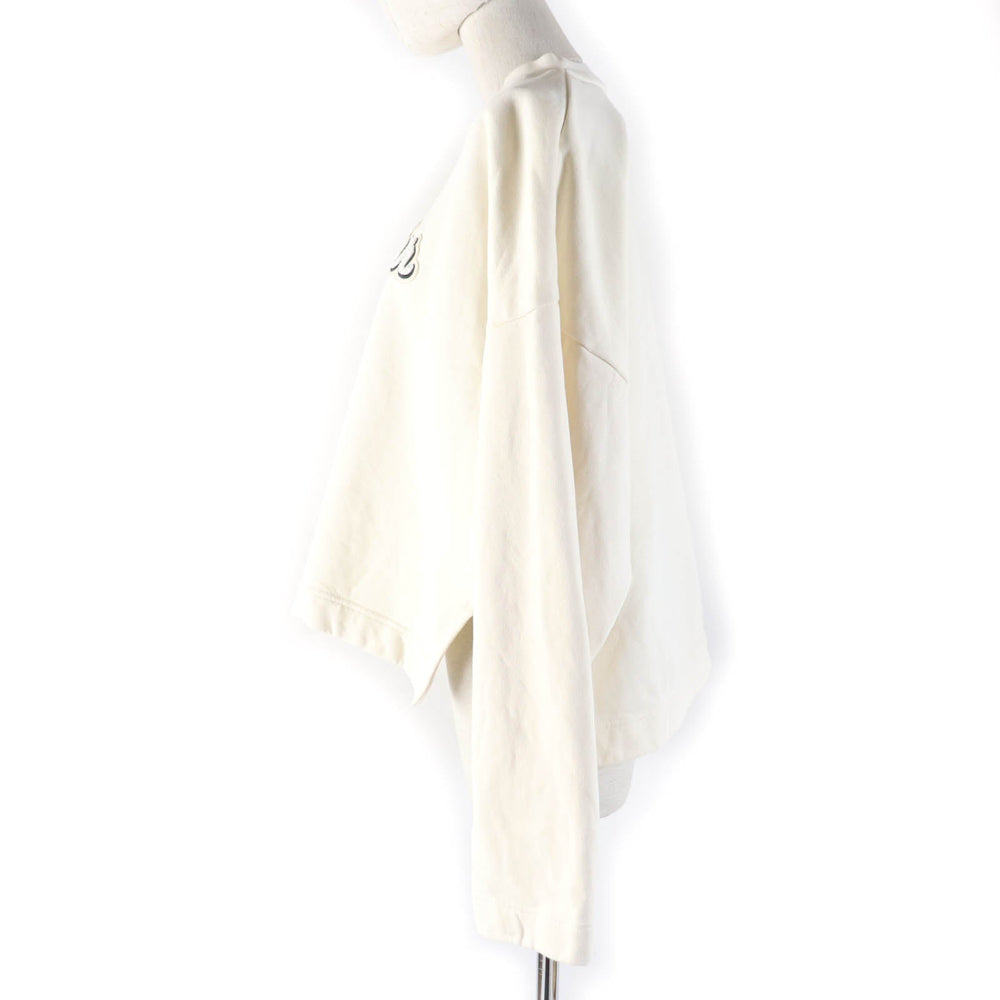 MONCLER sweat Main: 91% cotton, Main: 9% nylon, Part: 98% cotton, Part: 2% polyurethane Ivory FELPA Women S Used Authentic