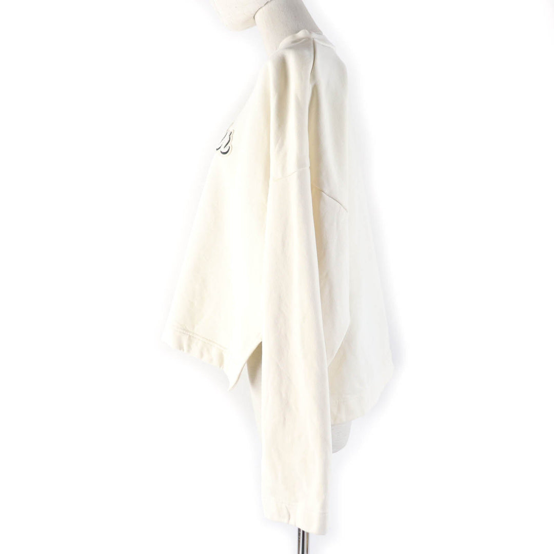 MONCLER sweat Main: 91% cotton, Main: 9% nylon, Part: 98% cotton, Part: 2% polyurethane Ivory FELPA Women S Used Authentic