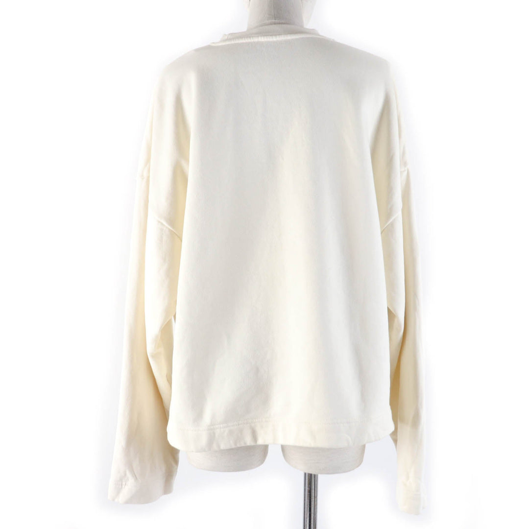 MONCLER sweat Main: 91% cotton, Main: 9% nylon, Part: 98% cotton, Part: 2% polyurethane Ivory FELPA Women S Used Authentic