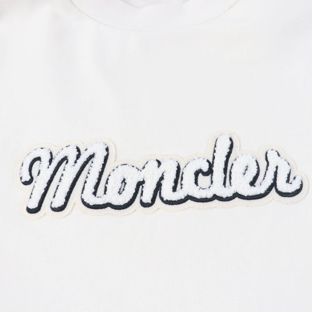 MONCLER sweat Main: 91% cotton, Main: 9% nylon, Part: 98% cotton, Part: 2% polyurethane Ivory FELPA Women S Used Authentic