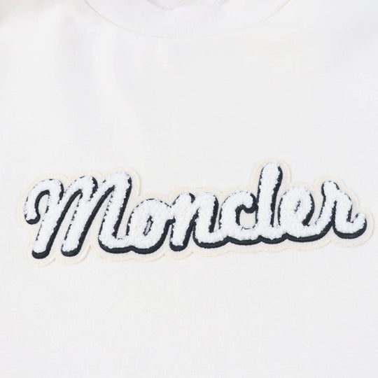 MONCLER sweat Main: 91% cotton, Main: 9% nylon, Part: 98% cotton, Part: 2% polyurethane Ivory FELPA Women S Used Authentic