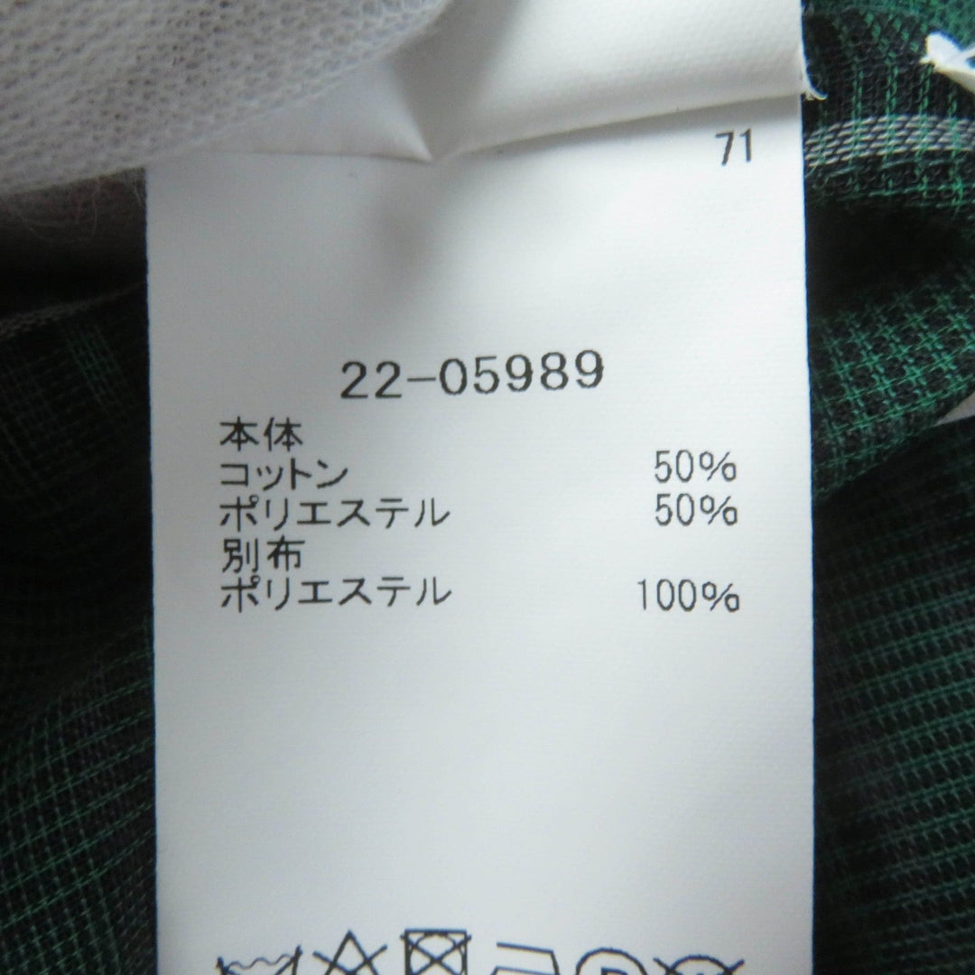 Sacai Short sleeve shirt 22-05989 Main: 50% cotton, Main: 50% polyester, Part: 100% polyester green Women 2 Used Authentic