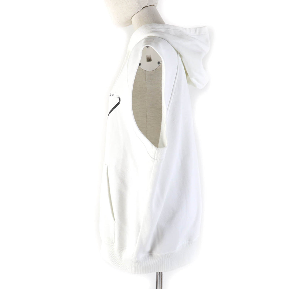 PRADA Hoodie 139693 Main: 100% cotton, some parts: 98% cotton, some parts: 2% elastane white Women XS Used Authentic