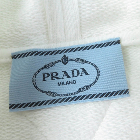 PRADA Hoodie 139693 Main: 100% cotton, some parts: 98% cotton, some parts: 2% elastane white Women XS Used Authentic