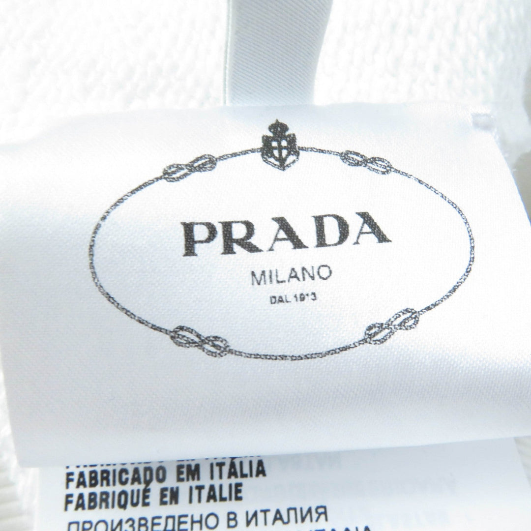 PRADA Hoodie 139693 Main: 100% cotton, some parts: 98% cotton, some parts: 2% elastane white Women XS Used Authentic