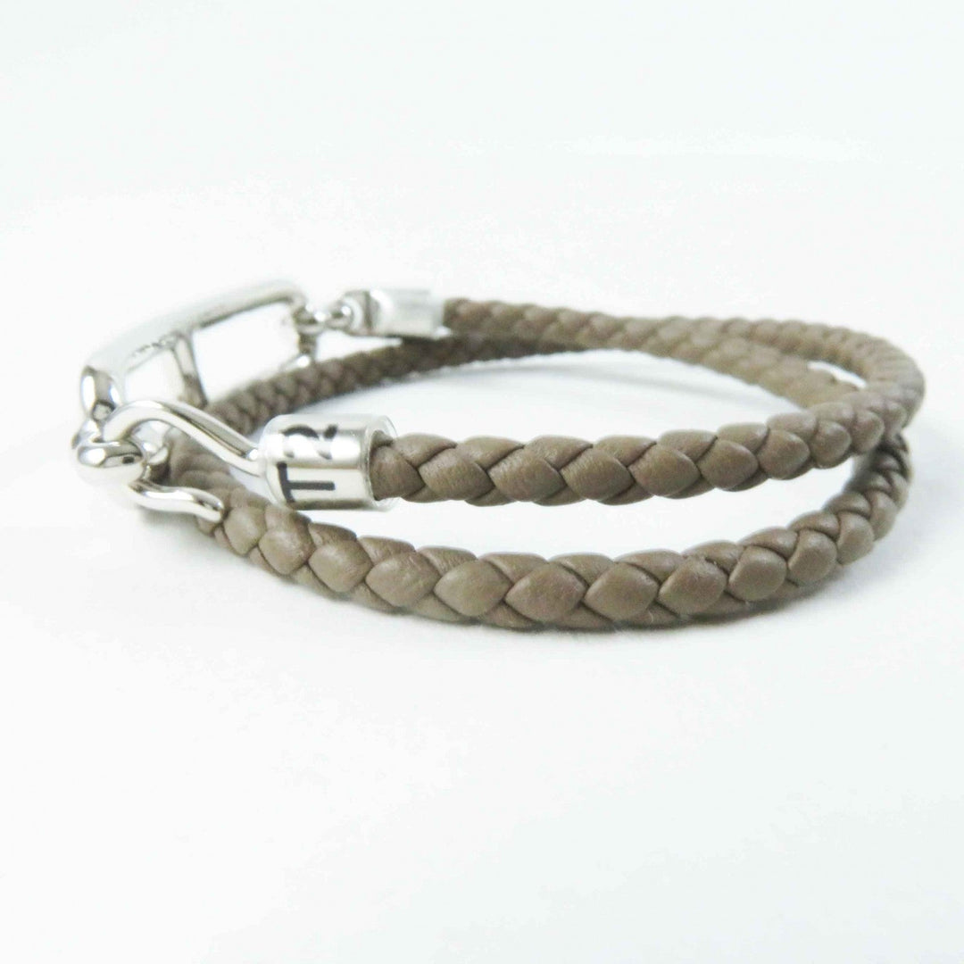 HERMES bracelet Main: Leather, Part: Gold Plated Etope relidubretour Women Used Authentic