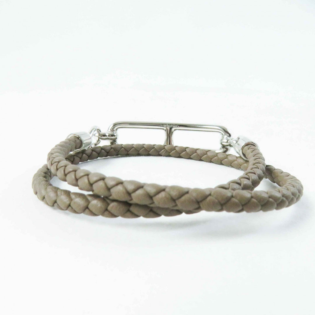 HERMES bracelet Main: Leather, Part: Gold Plated Etope relidubretour Women Used Authentic