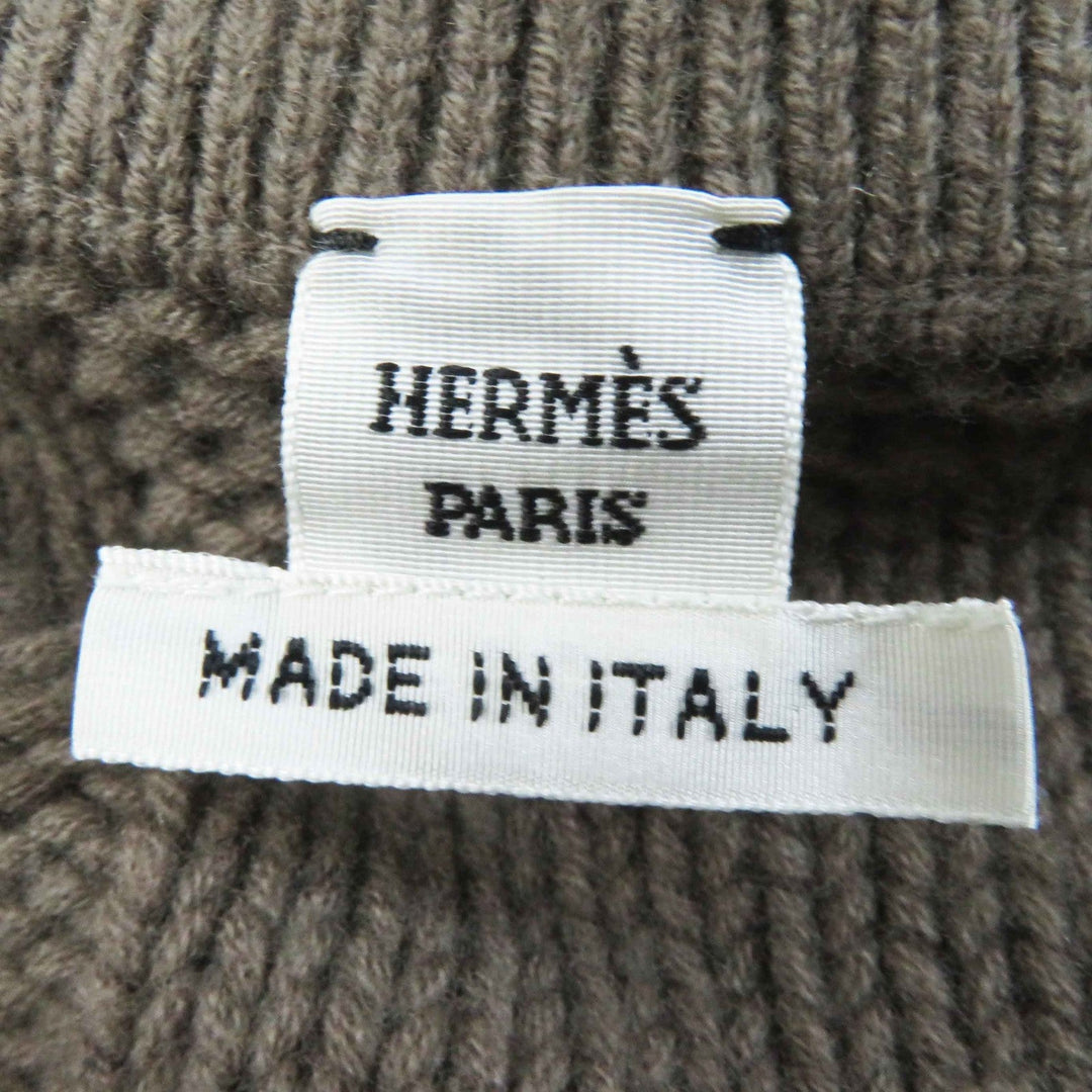 HERMES poncho 3H2602D4 Main: 100% wool, part: 95% wool, part: 5% nylon Brown type Women 34 Used Authentic