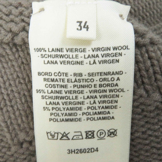 HERMES poncho 3H2602D4 Main: 100% wool, part: 95% wool, part: 5% nylon Brown type Women 34 Used Authentic