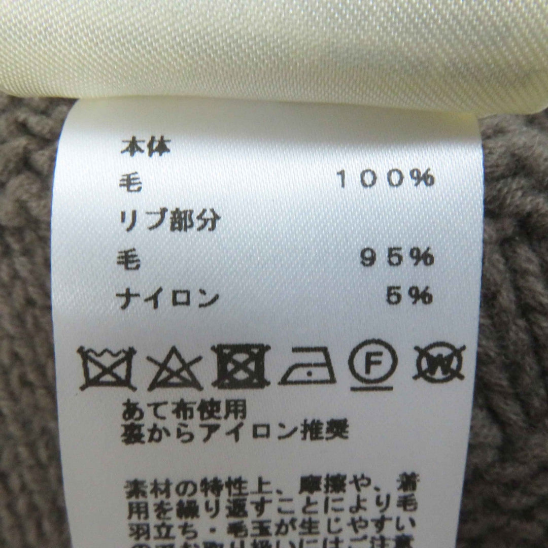 HERMES poncho 3H2602D4 Main: 100% wool, part: 95% wool, part: 5% nylon Brown type Women 34 Used Authentic
