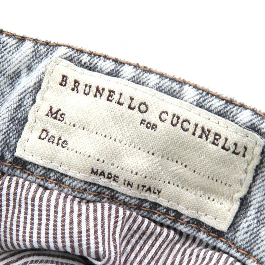 Brunello Cucinelli Denim pants cotton gray Women 40 Used Authentic