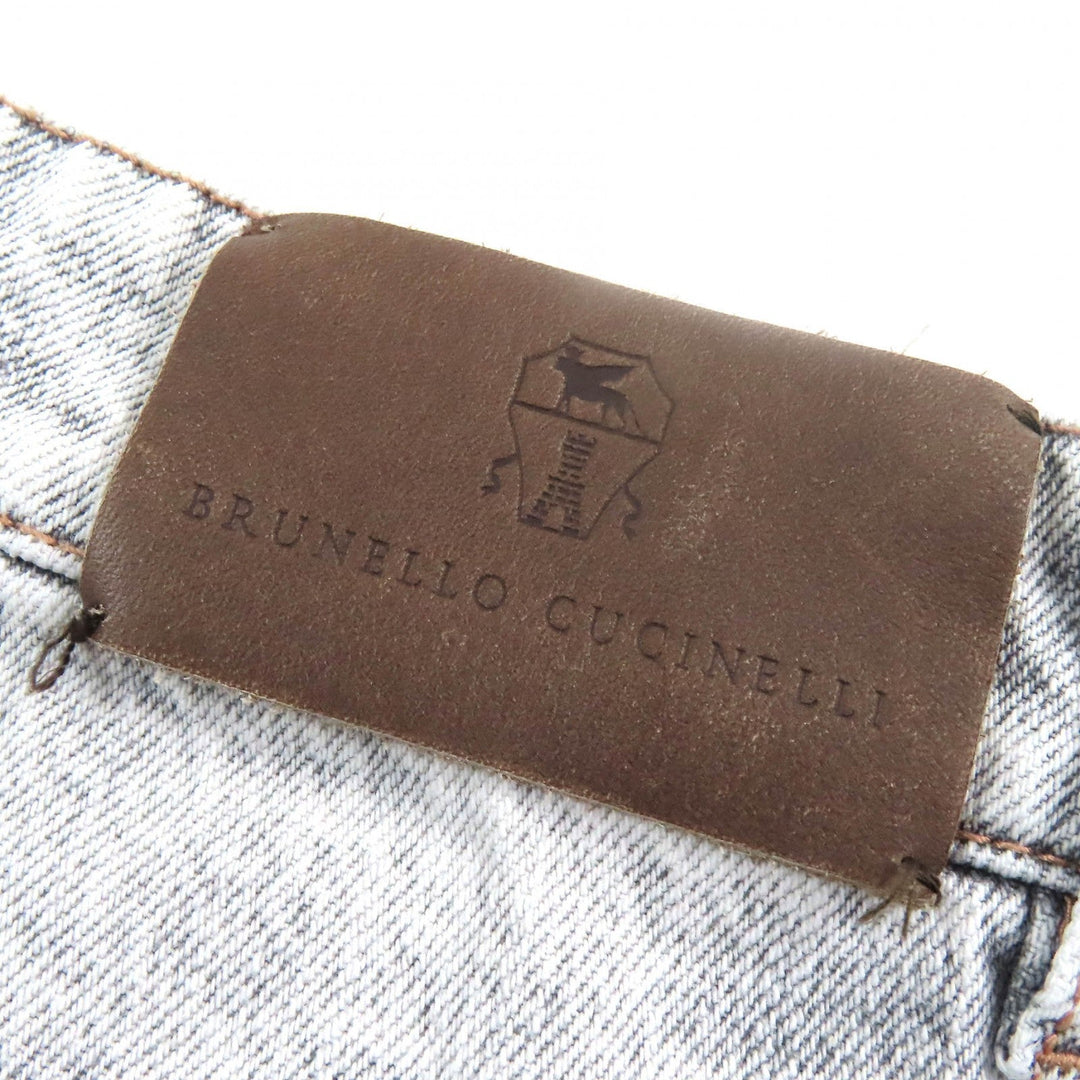 Brunello Cucinelli Denim pants cotton gray Women 40 Used Authentic