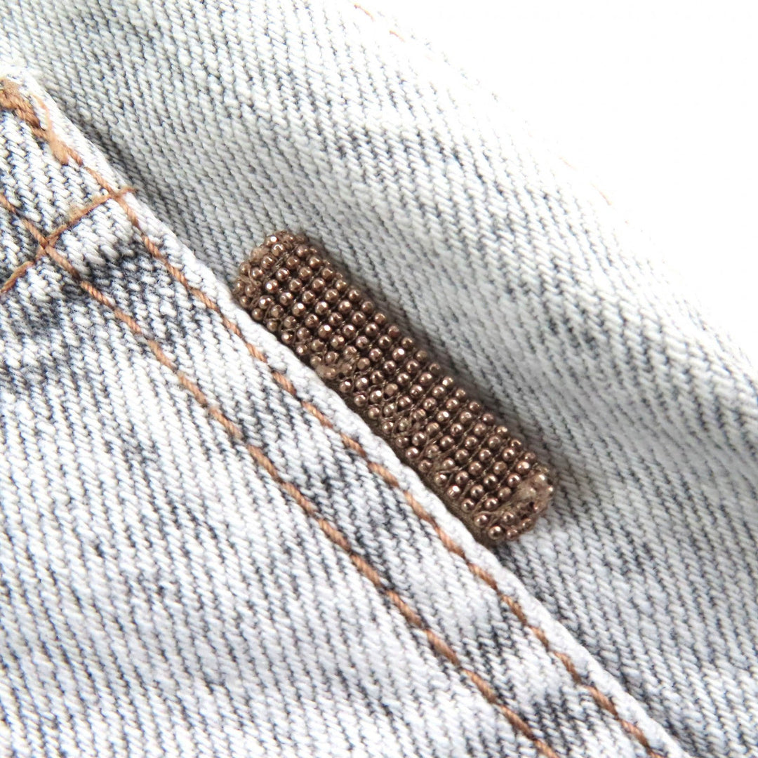 Brunello Cucinelli Denim pants cotton gray Women 40 Used Authentic