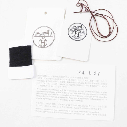 HERMES knit 4E2604D1 Main: 100% cashmere black Women 42 Used Authentic