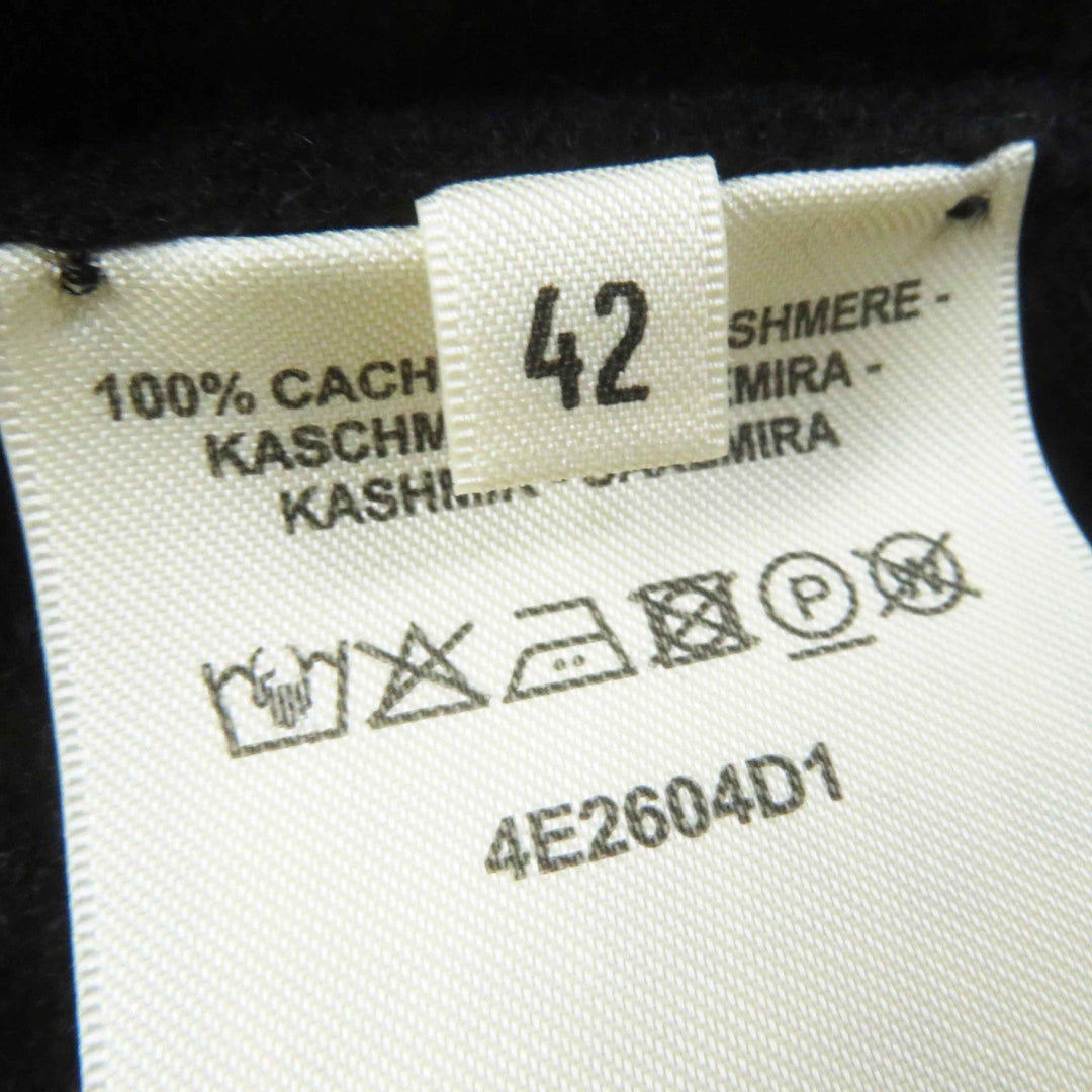 HERMES knit 4E2604D1 Main: 100% cashmere black Women 42 Used Authentic