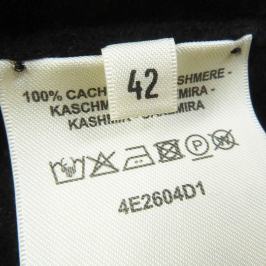HERMES knit 4E2604D1 Main: 100% cashmere black Women 42 Used Authentic