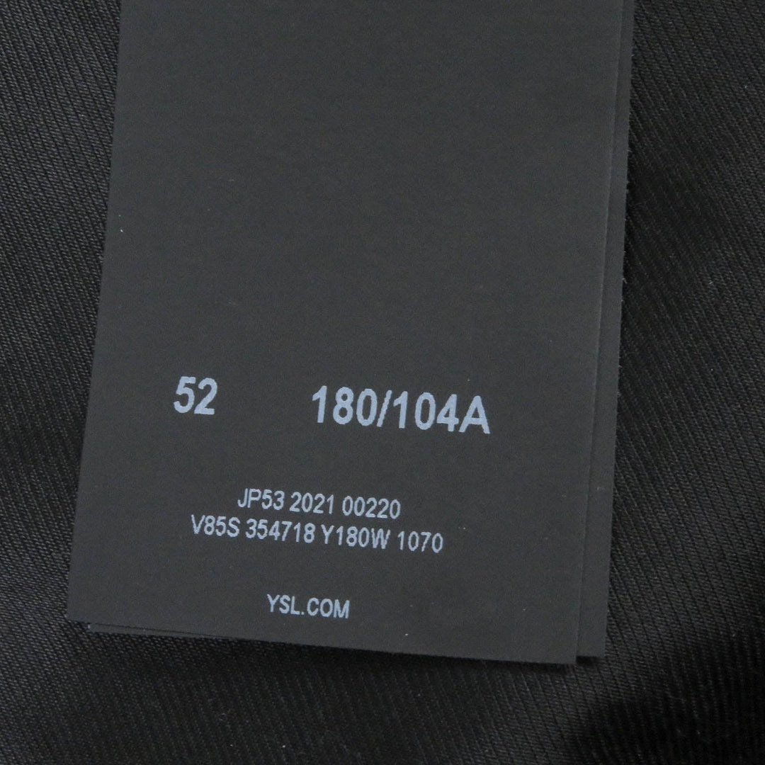 SAINT LAURENT PARIS Bomber jacket 354718 Main: 90% wool, Main: 10% nylon, Part: 93% wool, Part: 6% nylon, Part: 1% polyurethane black mens 52 Used Authentic